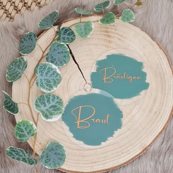 Acryl-Schilder Braut & Bräutigam
