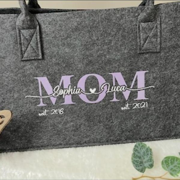 Filztasche MOM mit Namen